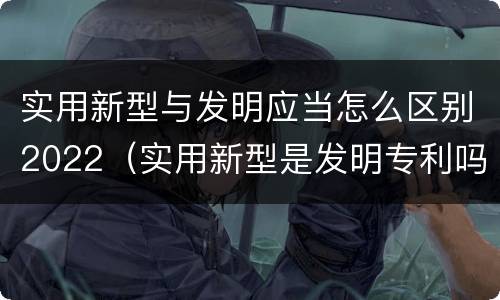实用新型与发明应当怎么区别2022（实用新型是发明专利吗）