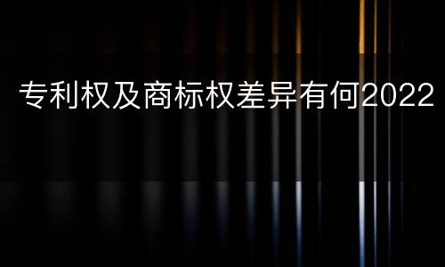 专利权及商标权差异有何2022