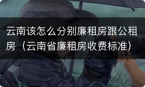 云南该怎么分别廉租房跟公租房（云南省廉租房收费标准）