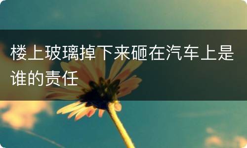 楼上玻璃掉下来砸在汽车上是谁的责任