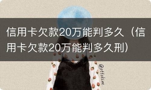 信用卡欠款20万能判多久（信用卡欠款20万能判多久刑）
