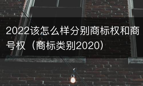 2022该怎么样分别商标权和商号权（商标类别2020）