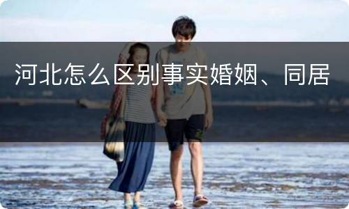 河北怎么区别事实婚姻、同居