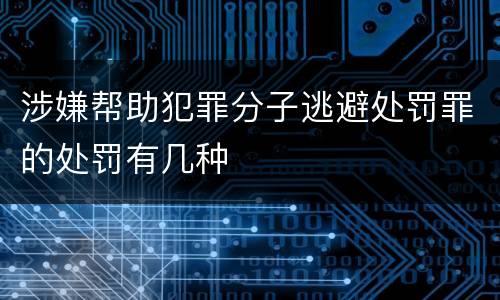 涉嫌帮助犯罪分子逃避处罚罪的处罚有几种