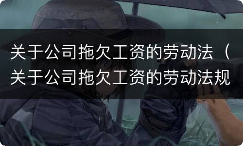 关于公司拖欠工资的劳动法（关于公司拖欠工资的劳动法规定）