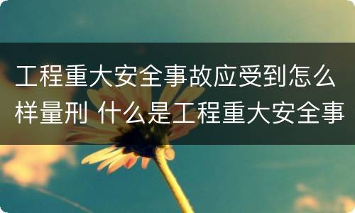 工程重大安全事故应受到怎么样量刑 什么是工程重大安全事故罪?