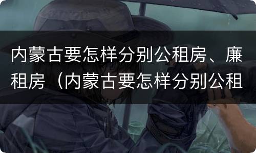 内蒙古要怎样分别公租房、廉租房（内蒙古要怎样分别公租房,廉租房和私租房）