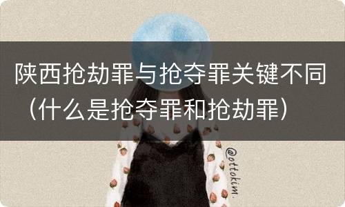 陕西抢劫罪与抢夺罪关键不同（什么是抢夺罪和抢劫罪）