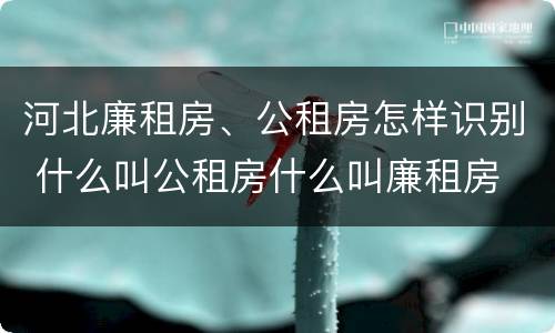 河北廉租房、公租房怎样识别 什么叫公租房什么叫廉租房
