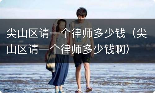 尖山区请一个律师多少钱（尖山区请一个律师多少钱啊）