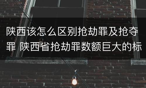陕西该怎么区别抢劫罪及抢夺罪 陕西省抢劫罪数额巨大的标准
