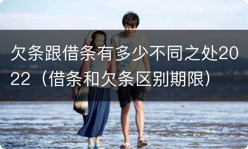 欠条跟借条有多少不同之处2022（借条和欠条区别期限）