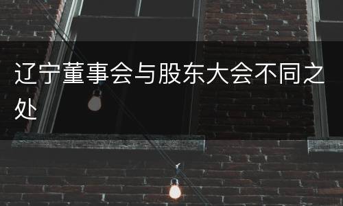 辽宁董事会与股东大会不同之处