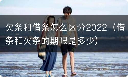欠条和借条怎么区分2022（借条和欠条的期限是多少）