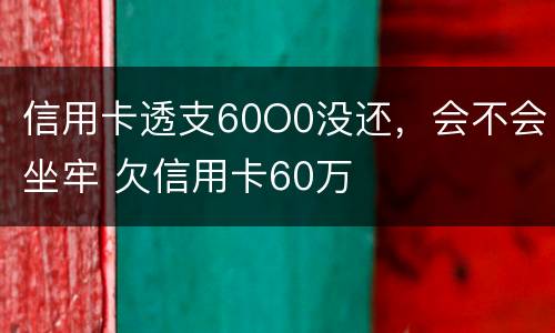 信用卡透支60O0没还，会不会坐牢 欠信用卡60万