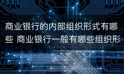 商业银行的内部组织形式有哪些 商业银行一般有哪些组织形式