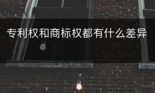 专利权和商标权都有什么差异