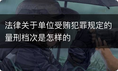法律关于单位受贿犯罪规定的量刑档次是怎样的