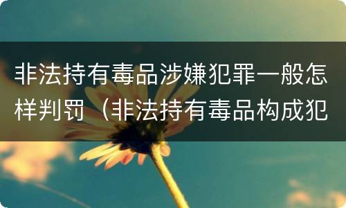 非法持有毒品涉嫌犯罪一般怎样判罚（非法持有毒品构成犯罪吗）