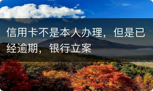 信用卡不是本人办理，但是已经逾期，银行立案