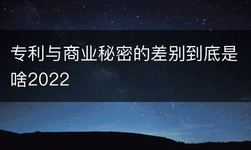 专利与商业秘密的差别到底是啥2022