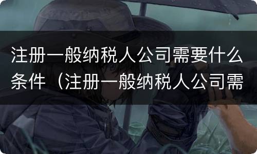 注册一般纳税人公司需要什么条件（注册一般纳税人公司需要什么条件和资质）