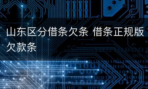 山东区分借条欠条 借条正规版欠款条