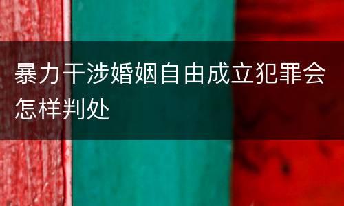 暴力干涉婚姻自由成立犯罪会怎样判处