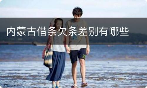 内蒙古借条欠条差别有哪些