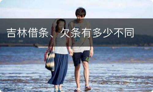 吉林借条、欠条有多少不同