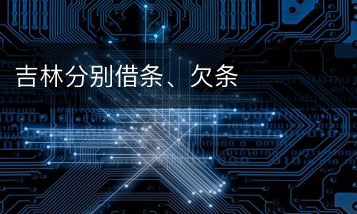 吉林分别借条、欠条