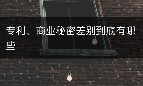 专利、商业秘密差别到底有哪些