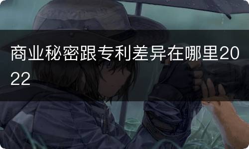 商业秘密跟专利差异在哪里2022