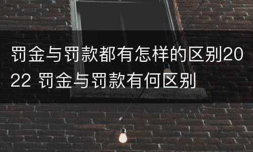 罚金与罚款都有怎样的区别2022 罚金与罚款有何区别