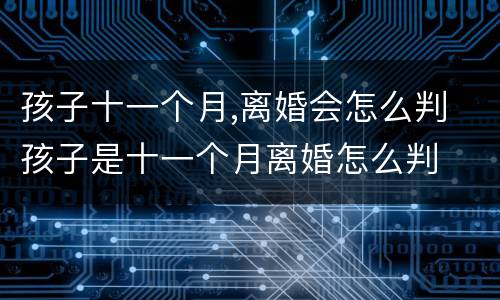 孩子十一个月,离婚会怎么判 孩子是十一个月离婚怎么判