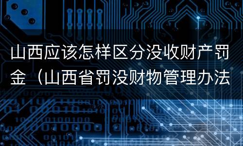 山西应该怎样区分没收财产罚金（山西省罚没财物管理办法）