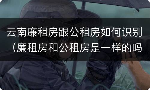 云南廉租房跟公租房如何识别（廉租房和公租房是一样的吗）