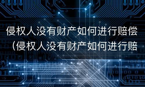 侵权人没有财产如何进行赔偿（侵权人没有财产如何进行赔偿案例）
