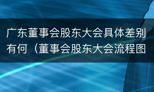 广东董事会股东大会具体差别有何（董事会股东大会流程图）