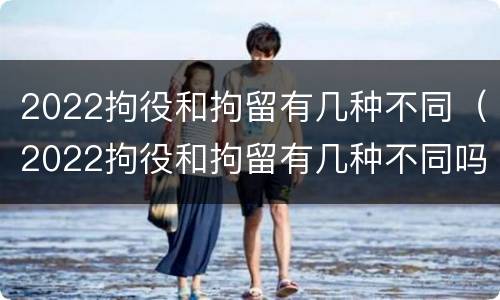 2022拘役和拘留有几种不同（2022拘役和拘留有几种不同吗）