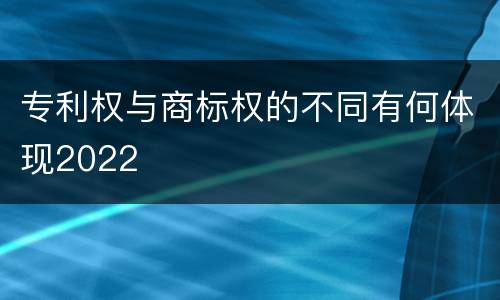专利权与商标权的不同有何体现2022
