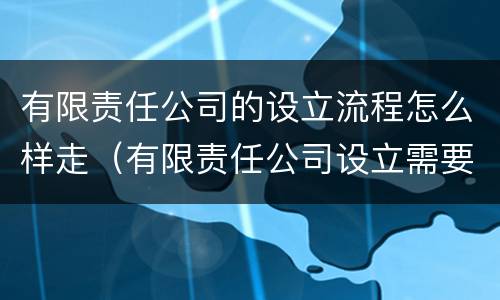 有限责任公司的设立流程怎么样走（有限责任公司设立需要履行哪些程序）