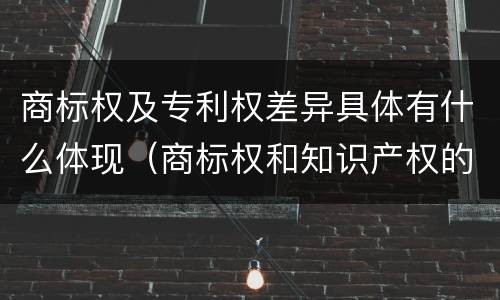 商标权及专利权差异具体有什么体现（商标权和知识产权的区别）
