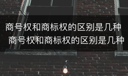 商号权和商标权的区别是几种 商号权和商标权的区别是几种形式