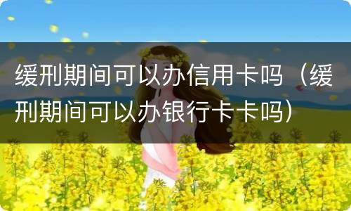 缓刑期间可以办信用卡吗（缓刑期间可以办银行卡卡吗）