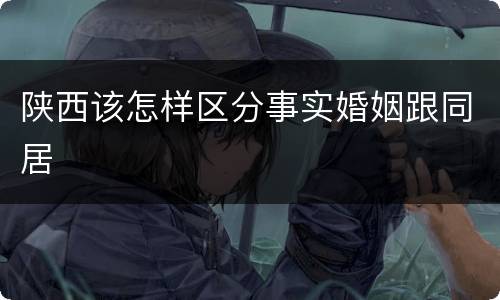 陕西该怎样区分事实婚姻跟同居