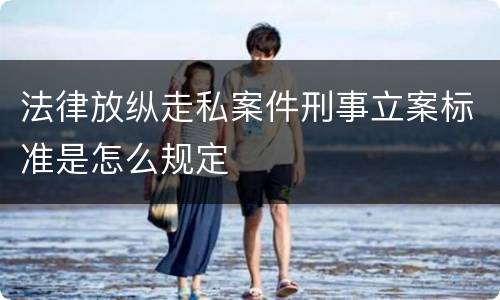 法律放纵走私案件刑事立案标准是怎么规定
