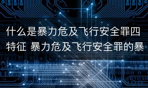 什么是暴力危及飞行安全罪四特征 暴力危及飞行安全罪的暴力行为的对象是