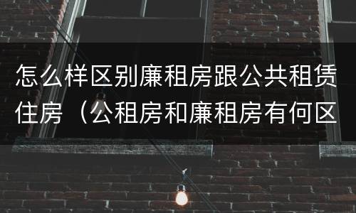 怎么样区别廉租房跟公共租赁住房（公租房和廉租房有何区别）
