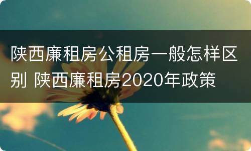 陕西廉租房公租房一般怎样区别 陕西廉租房2020年政策